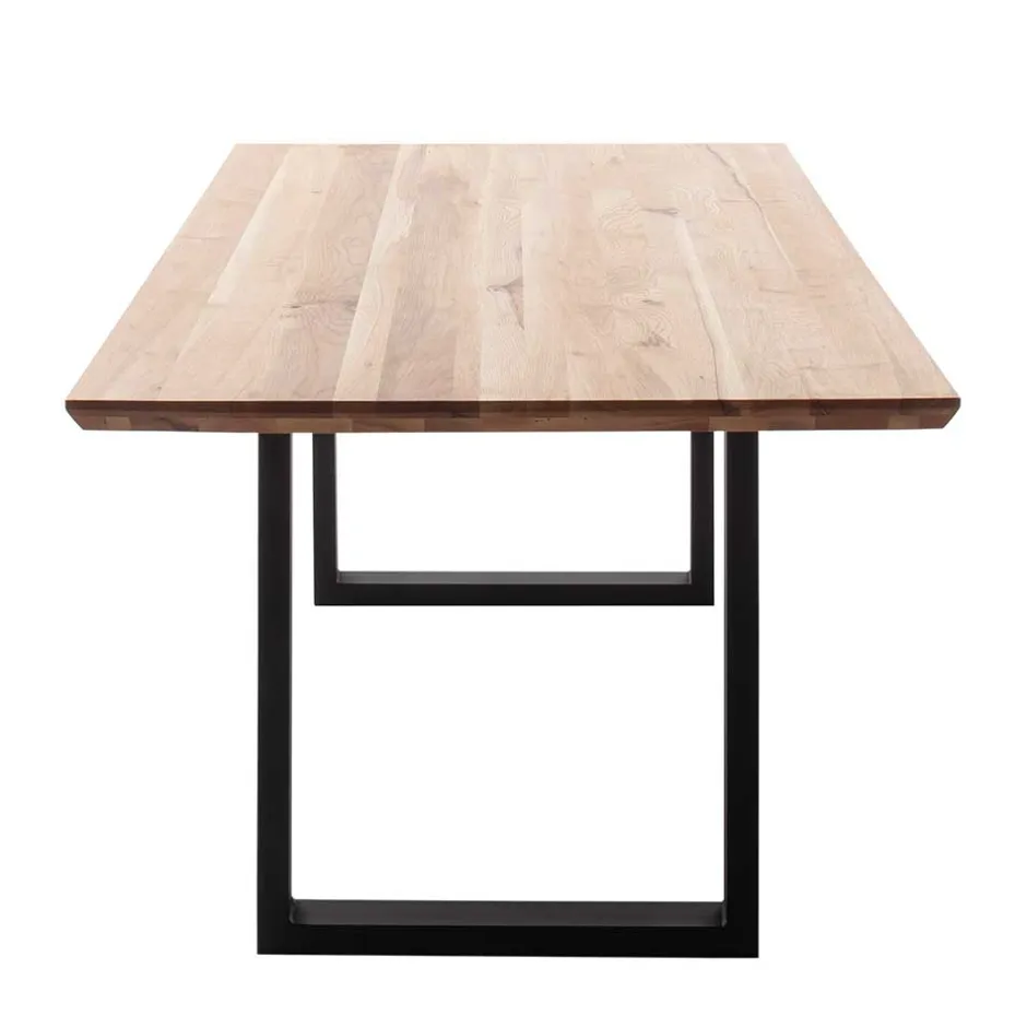 Tisch mit U-Gestell und Zerreiche Platte - Laviette^Wohnen New