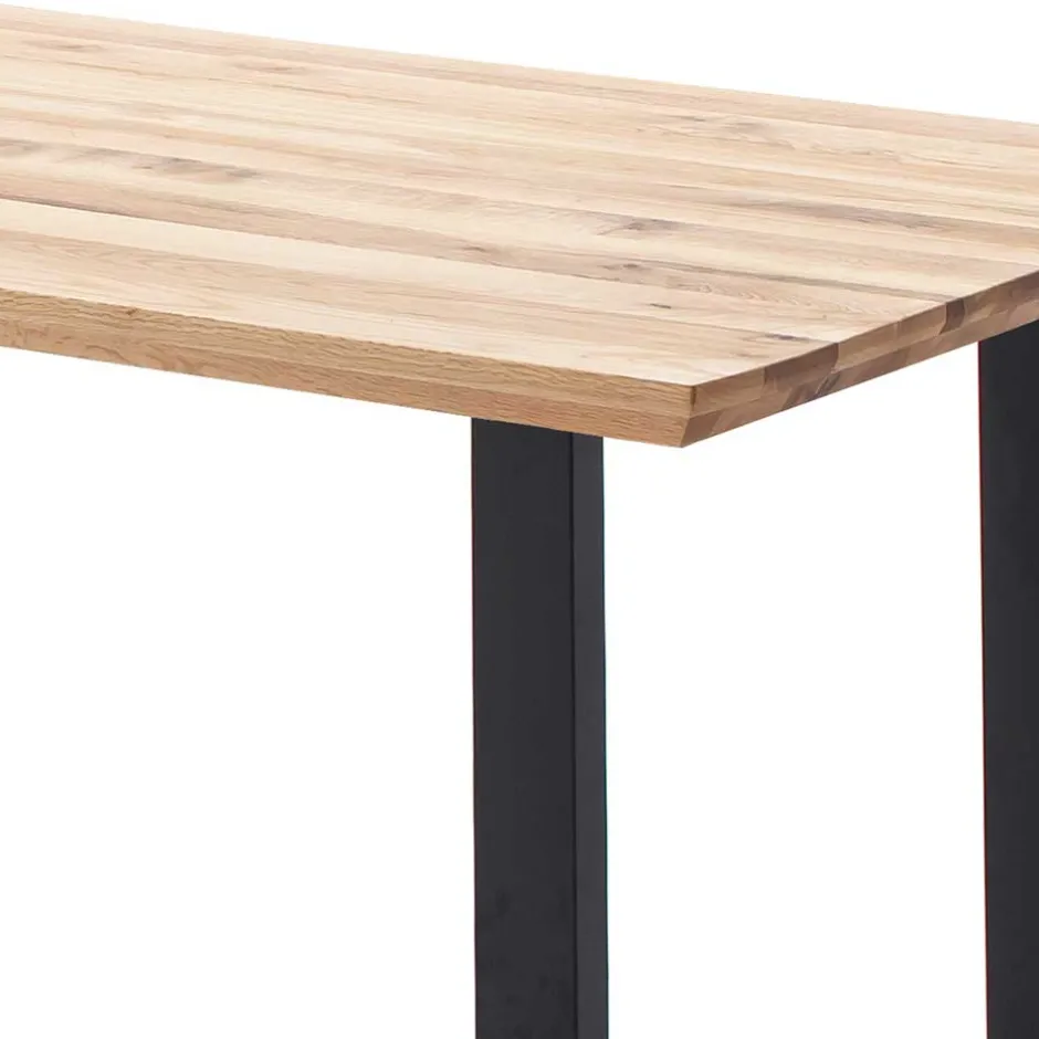 Tisch mit U-Gestell und Zerreiche Platte - Laviette^Wohnen New