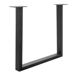 Tisch mit U-Gestell und Zerreiche Platte - Laviette^Wohnen New