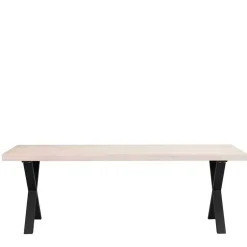 Wohnen Tisch mit Whitewash Eichenplatte & X-Füßen - Durense