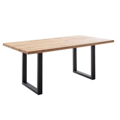 Tisch mit Wildeiche Massivholzplatte - Guven^Wohnen Clearance