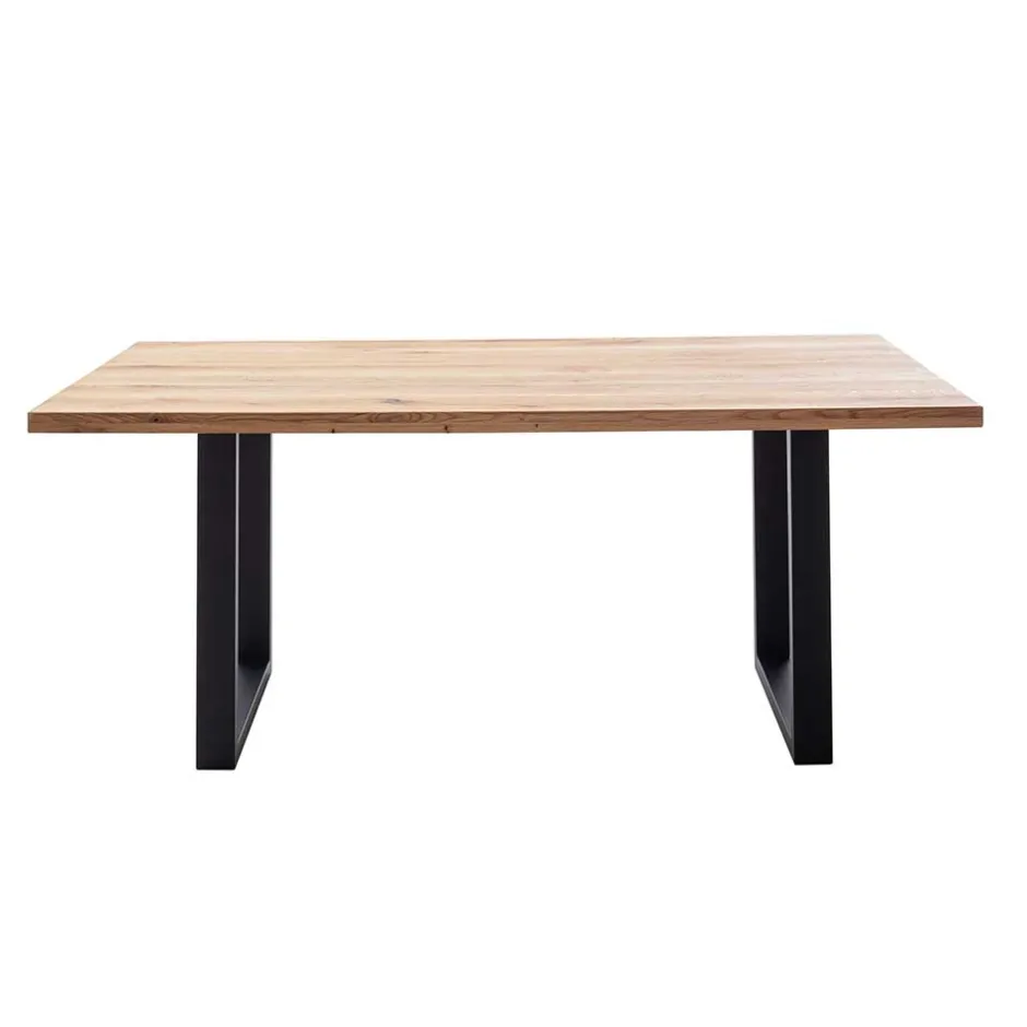 Tisch mit Wildeiche Massivholzplatte - Guven^Wohnen Clearance