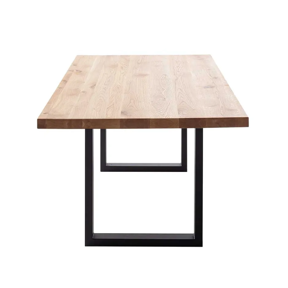 Tisch mit Wildeiche Massivholzplatte - Guven^Wohnen Clearance