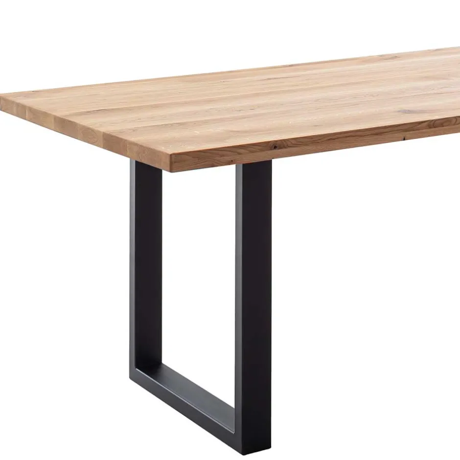 Tisch mit Wildeiche Massivholzplatte - Guven^Wohnen Clearance