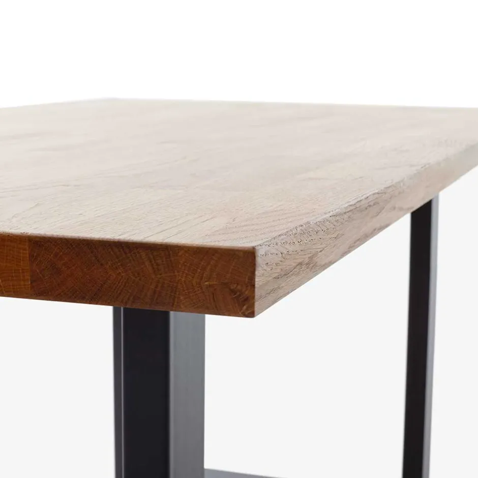 Tisch mit Wildeiche Massivholzplatte - Guven^Wohnen Clearance