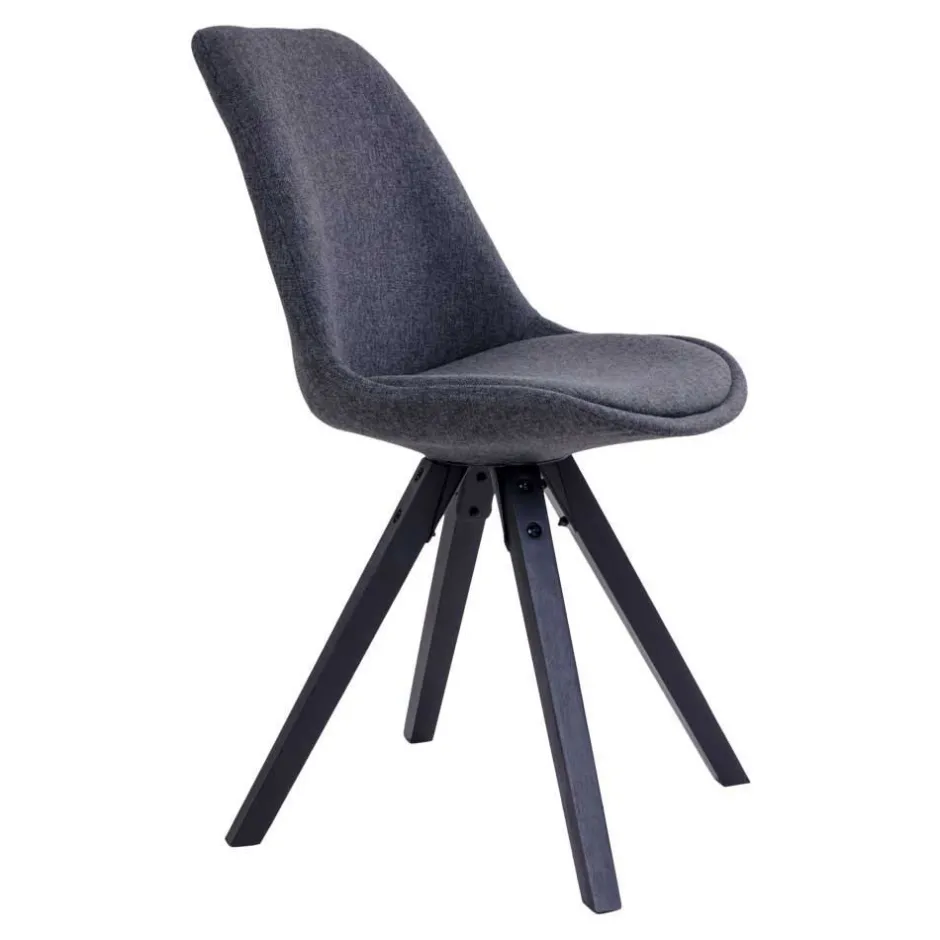 Wohnen Tisch mit X-Füßen & Stühle - Morescan (fünfteilig)