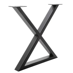 Tisch mit X-Gestell und Zerreiche Platte - Aljawis^Wohnen Sale