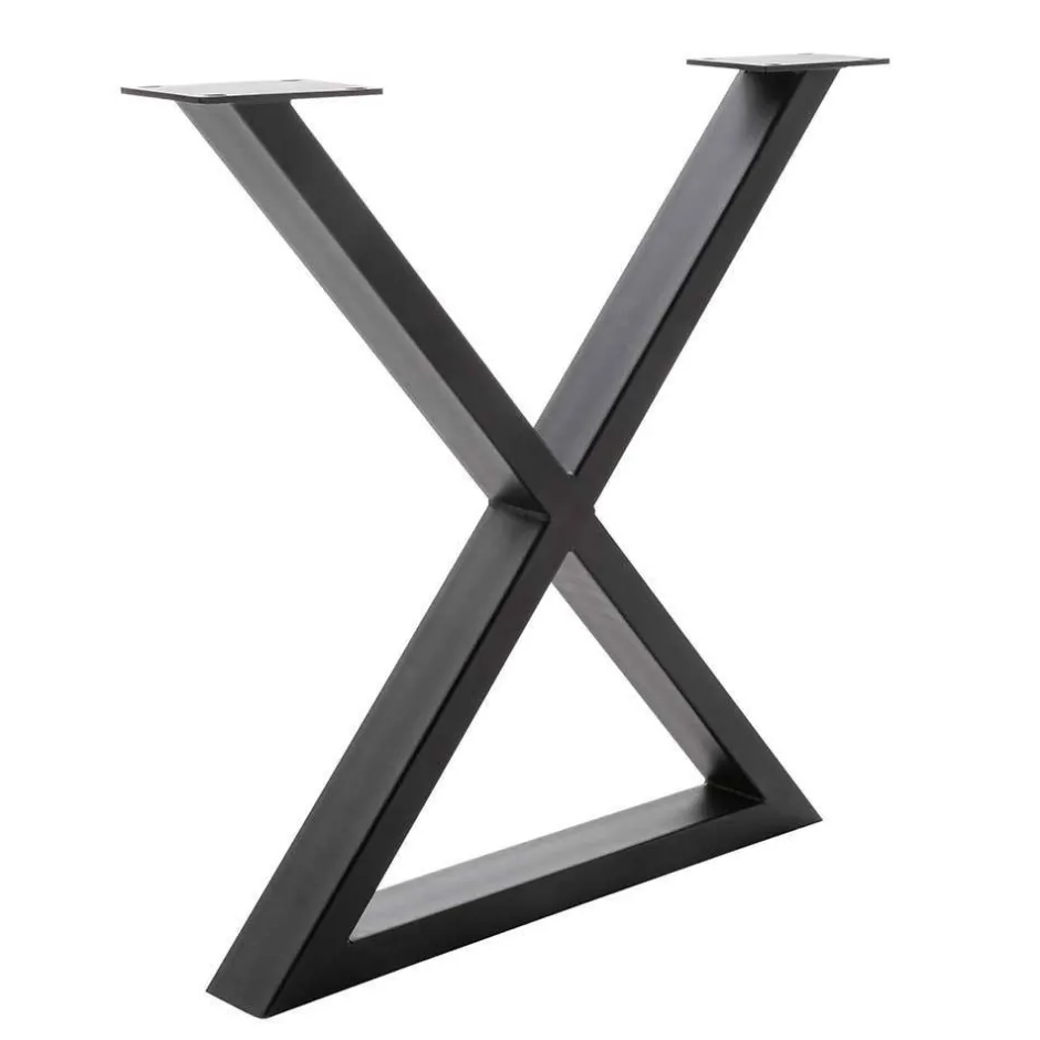 Tisch mit X-Gestell und Zerreiche Platte - Aljawis^Wohnen Sale