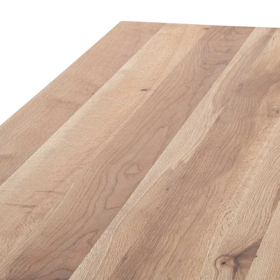 Tisch mit X-Gestell und Zerreiche Platte - Aljawis^Wohnen Sale