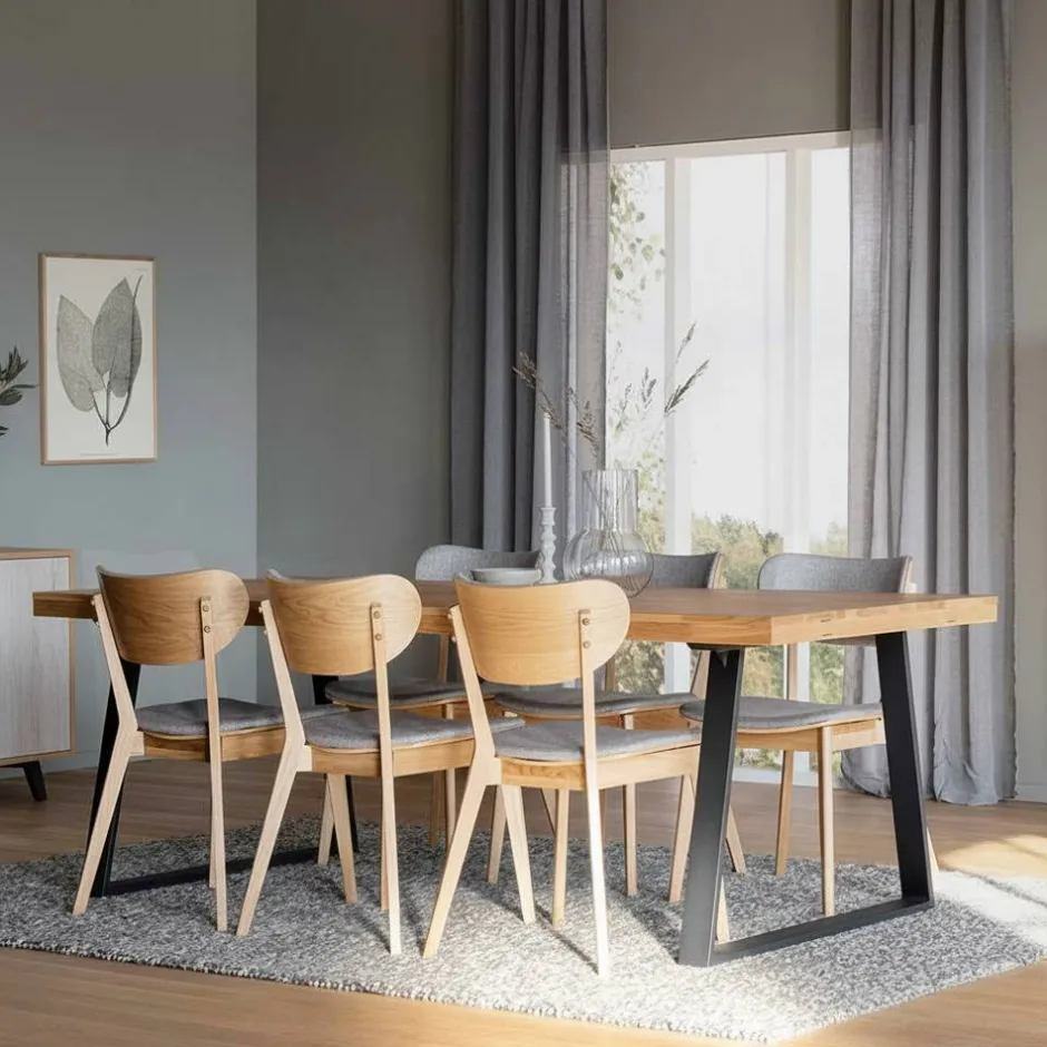 Wohnen Tischgruppe mit sechs Sitzplätzen - Jonata (siebenteilig)