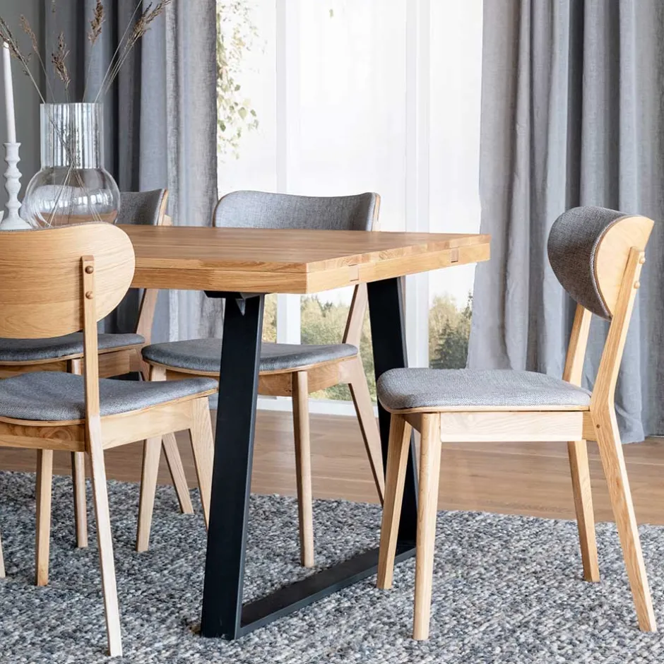 Wohnen Tischgruppe mit sechs Sitzplätzen - Jonata (siebenteilig)