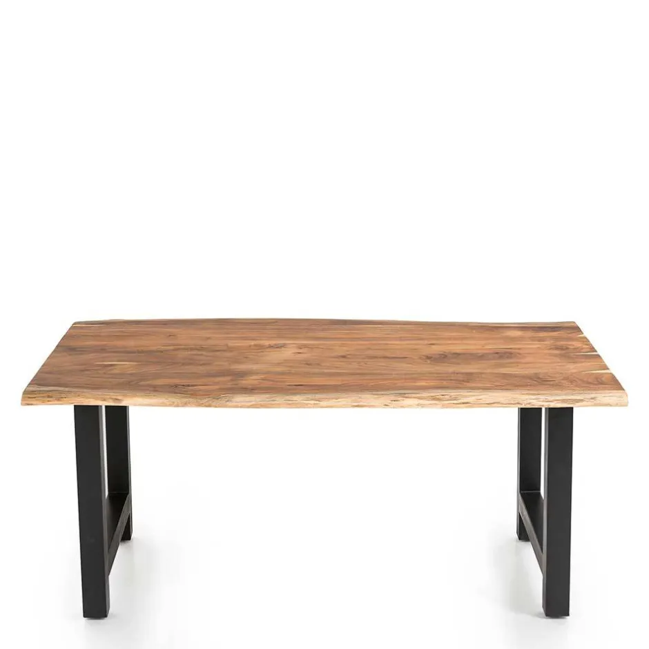 Wohnen Tischgruppe mit vier roten Stühlen - Syrec (fünfteilig)