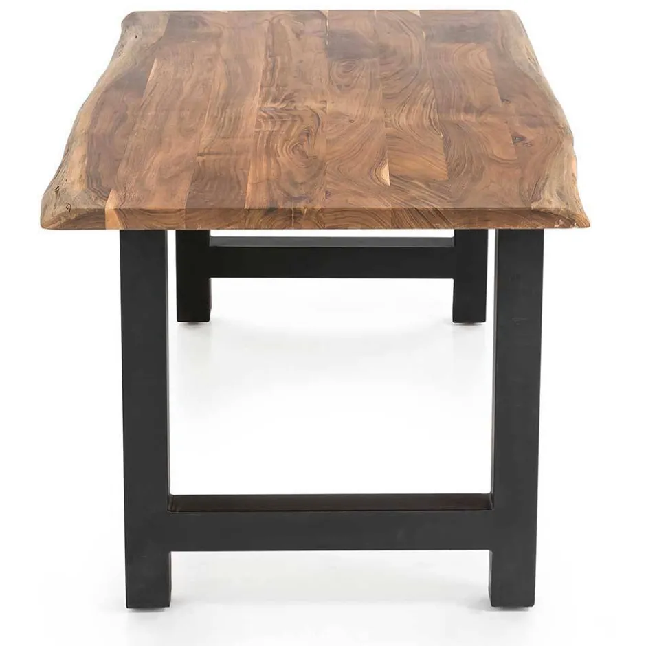 Wohnen Tischgruppe mit vier roten Stühlen - Syrec (fünfteilig)