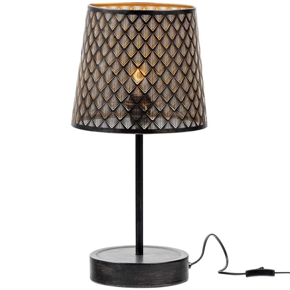 Wohnen Tischleuchten in Altmessing & Schwarz - Trianus (2er Set)