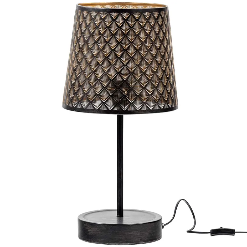 Wohnen Tischleuchten in Altmessing & Schwarz - Trianus (2er Set)