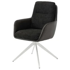 Wohnen Tischsessel in Anthrazit und Weiß - Garrysa (2er Set)