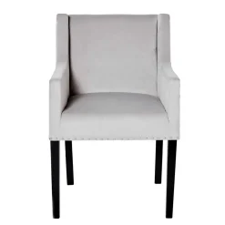 Wohnen Tischsessel in Silbergrau Samt - Syriana