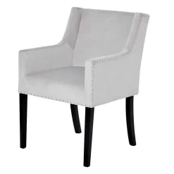 Wohnen Tischsessel in Silbergrau Samt - Syriana