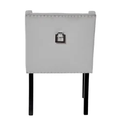 Wohnen Tischsessel in Silbergrau Samt - Syriana