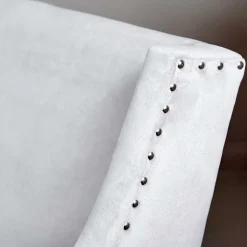 Wohnen Tischsessel in Silbergrau Samt - Syriana