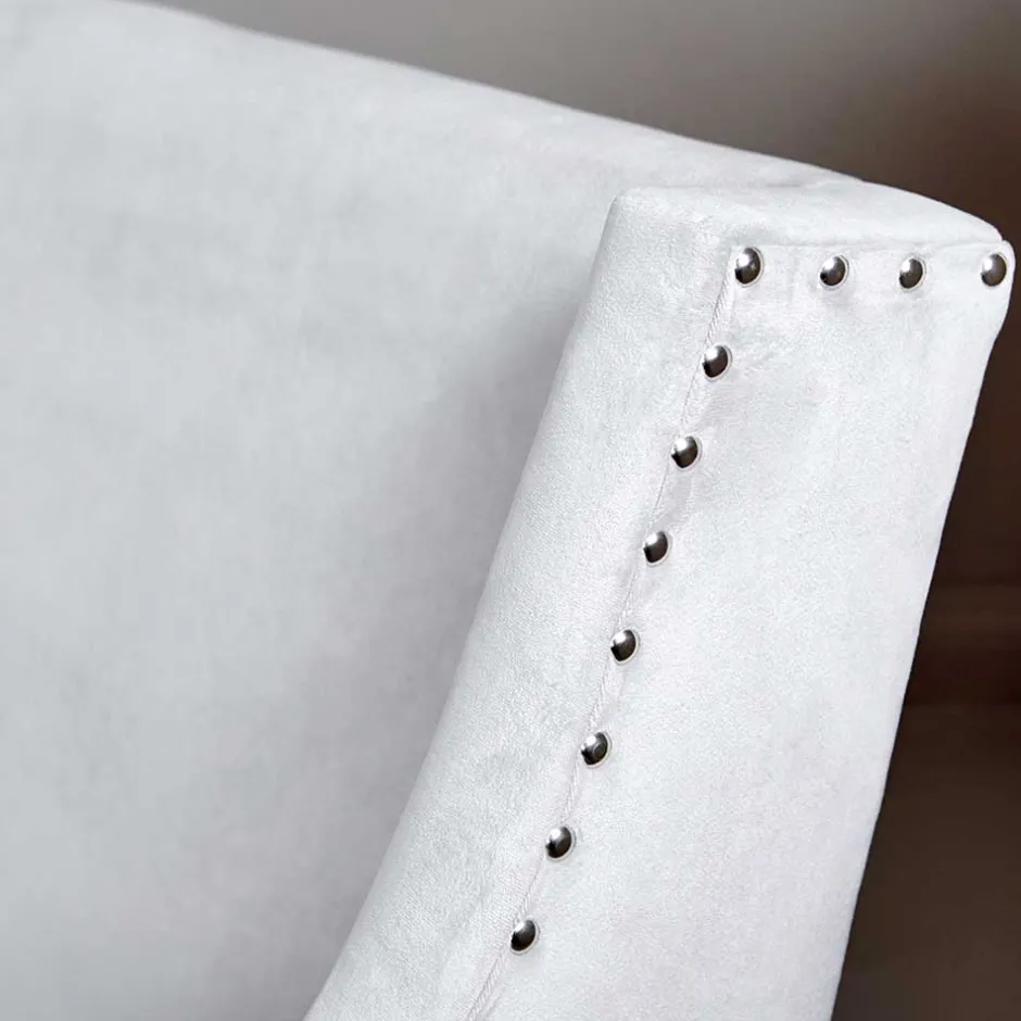 Wohnen Tischsessel in Silbergrau Samt - Syriana