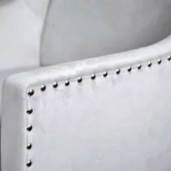 Wohnen Tischsessel in Silbergrau Samt - Syriana