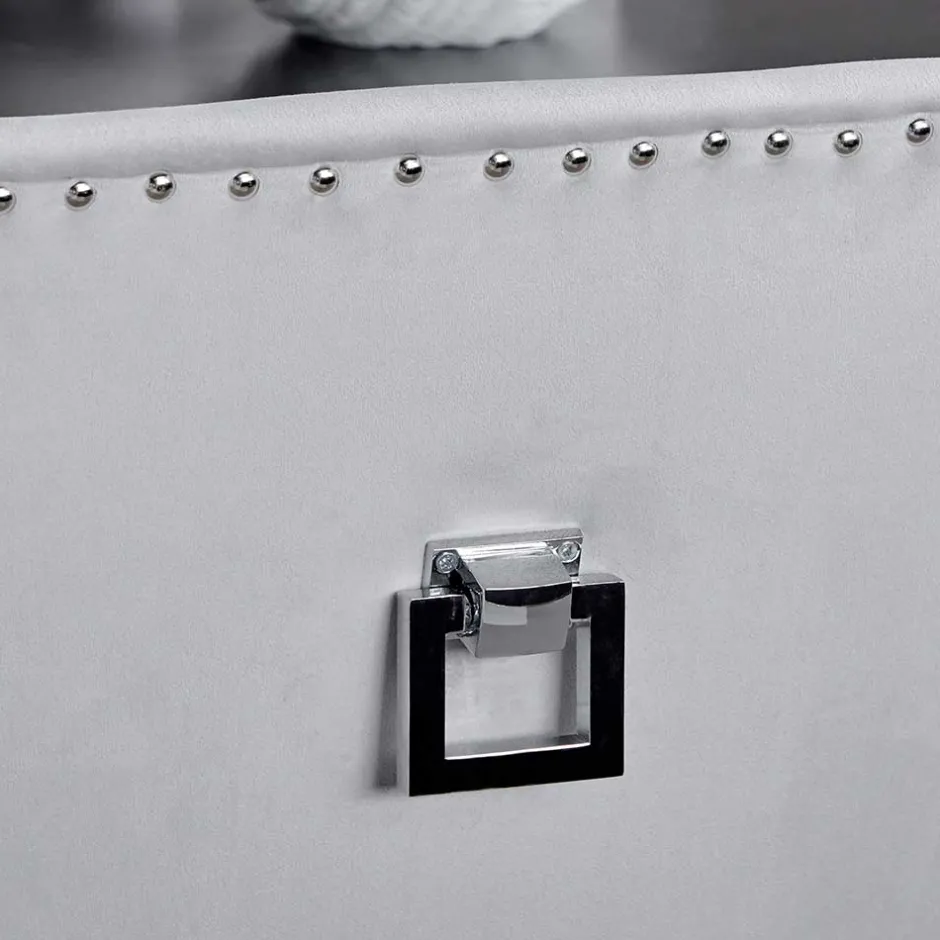 Wohnen Tischsessel in Silbergrau Samt - Syriana