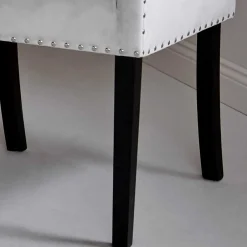 Wohnen Tischsessel in Silbergrau Samt - Syriana