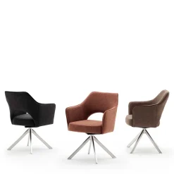 Tischsessel mit Drehgestell - Lazura (2er Set)^Wohnen New