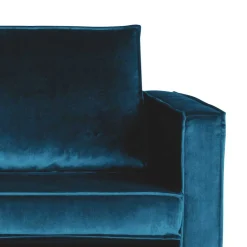 Tolles Retro Sofa Cumagon mit Samt in Blau^Wohnen New