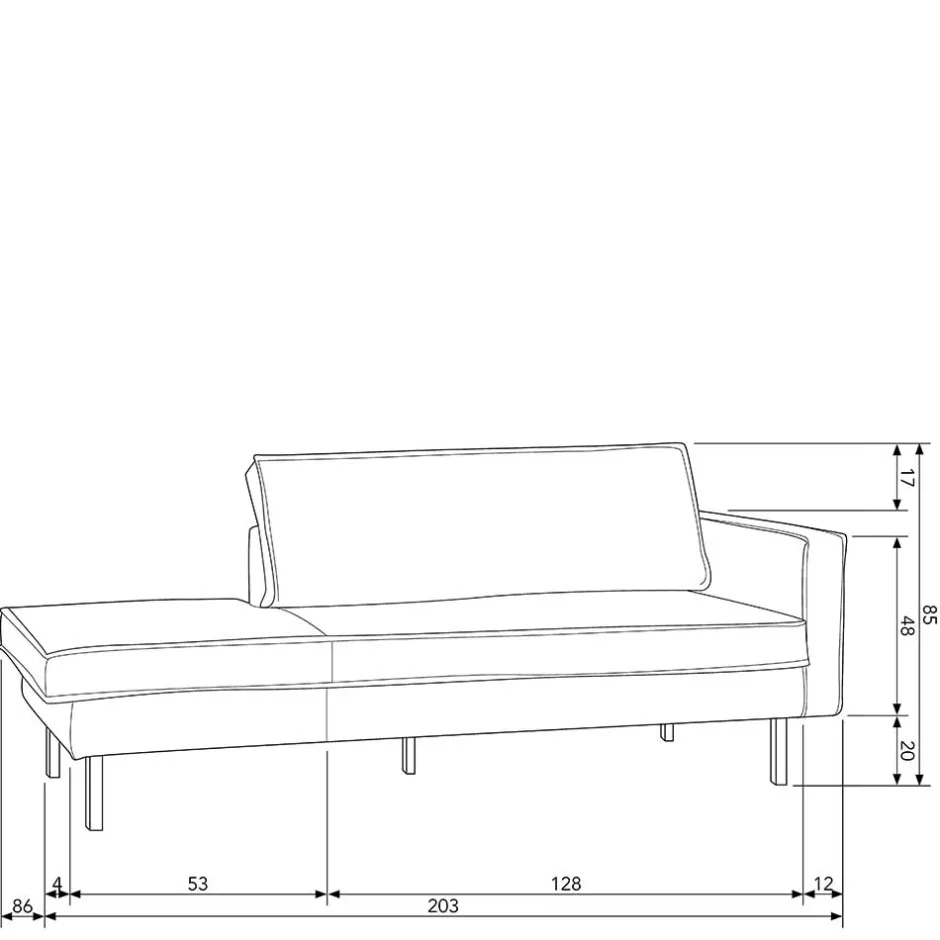 Tolles Retro Sofa Cumagon mit Samt in Blau^Wohnen New