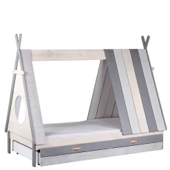 Kinder Wohnen Tolles Zelt Kinderbett in Weiß & Grau - Tananoa