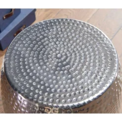 Tonnen Design Beistelltisch aus Aluminium - Bahare^Wohnen