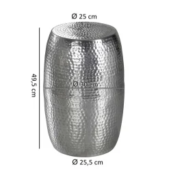 Tonnen Design Beistelltisch aus Aluminium - Bahare^Wohnen