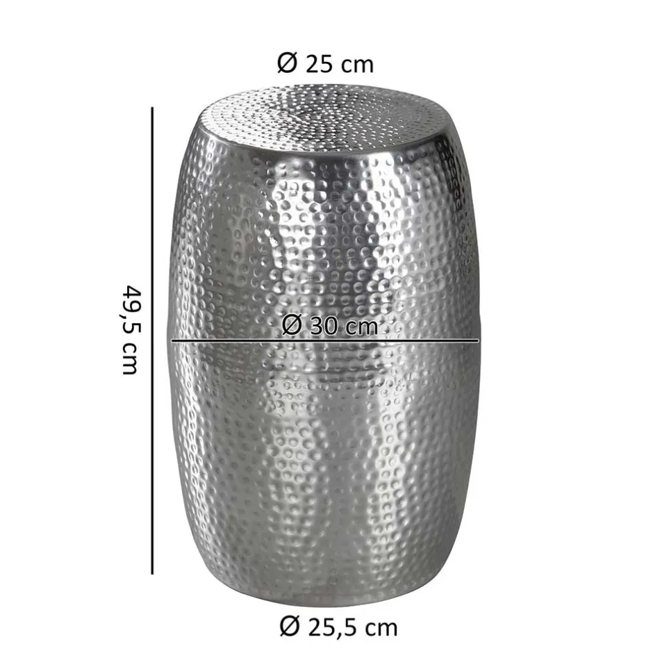 Tonnen Design Beistelltisch aus Aluminium - Bahare^Wohnen