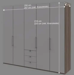 Top Schlafzimmerschrank mit 2 Falttüren & Tür - Vaclyn^Wohnen Online
