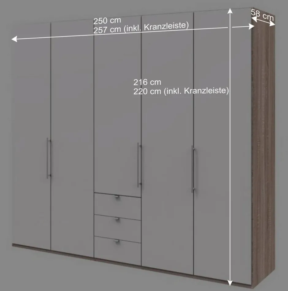 Top Schlafzimmerschrank mit 2 Falttüren & Tür - Vaclyn^Wohnen Online