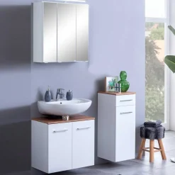 Topp Bad Möbelset in Weiß - Lasdias (dreiteilig)^Wohnen Discount