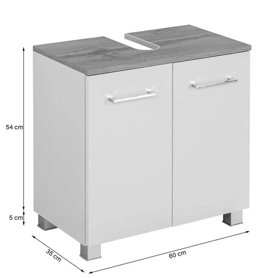 Topp Bad Möbelset in Weiß - Lasdias (dreiteilig)^Wohnen Discount