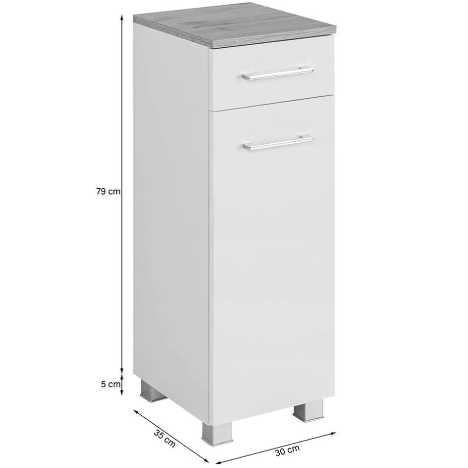 Topp Bad Möbelset in Weiß - Lasdias (dreiteilig)^Wohnen Discount