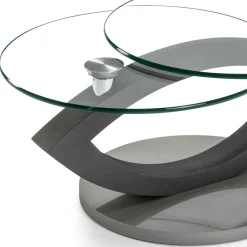 Wohnen Topp Couchtisch mit 2 runden Glasplatten - Annely