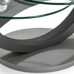 Wohnen Topp Couchtisch mit 2 runden Glasplatten - Annely