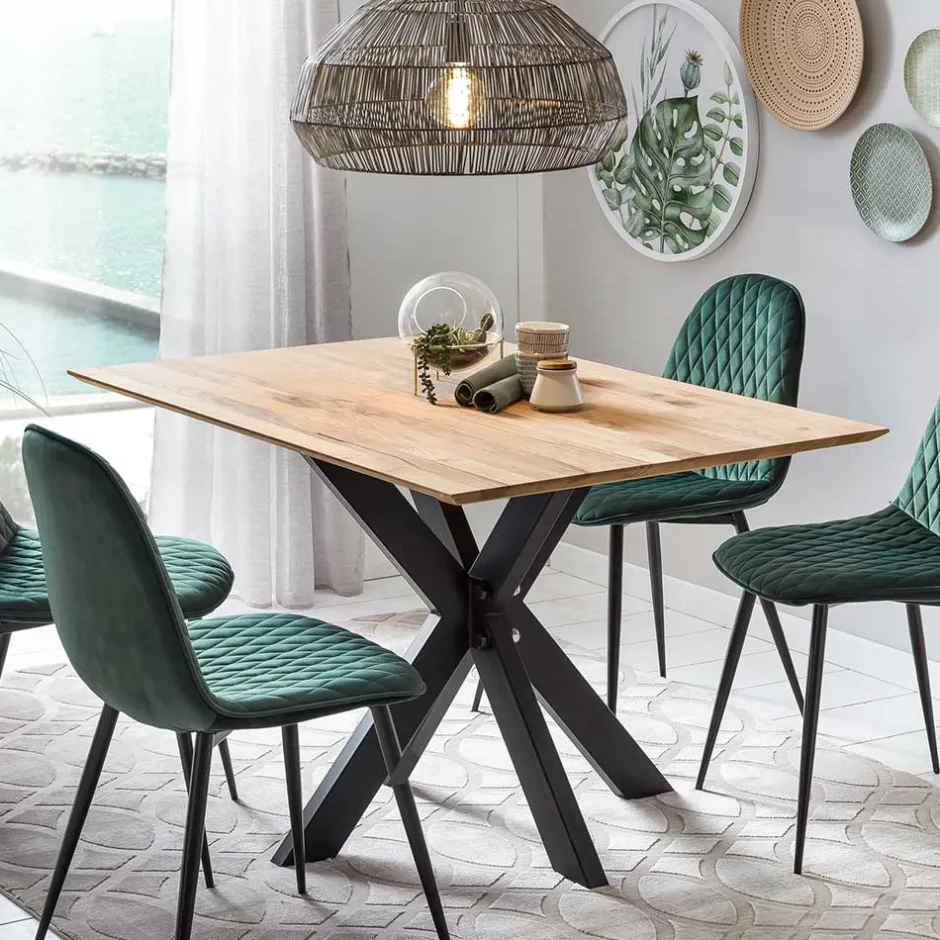 Wohnen Topp Esstisch mit schweizer Platte Wildeiche - Inveria