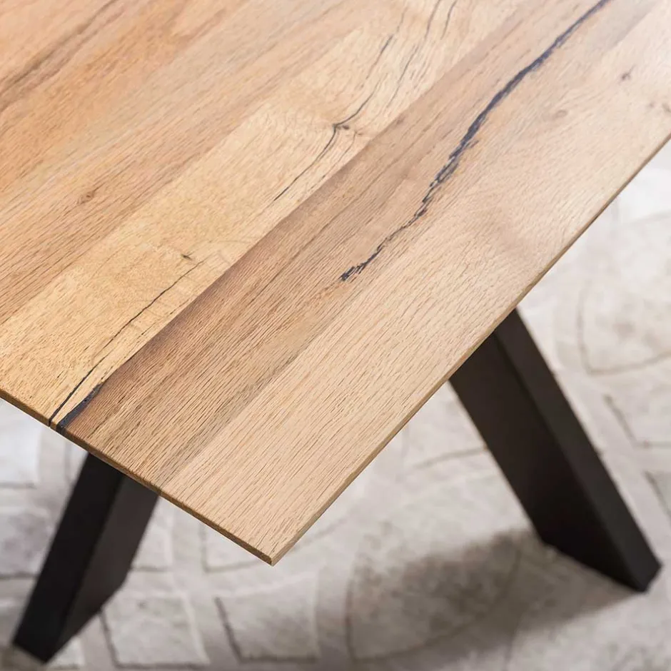 Wohnen Topp Esstisch mit schweizer Platte Wildeiche - Inveria