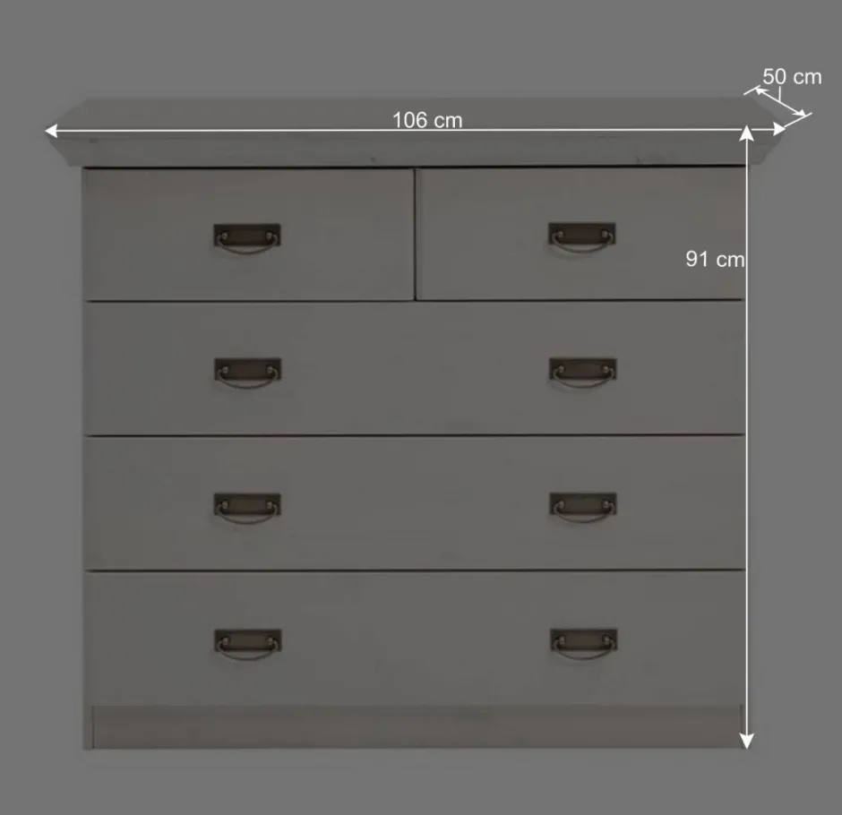 Wohnen Topp Kiefernholz Kommode in Laugenfarben - Piatra