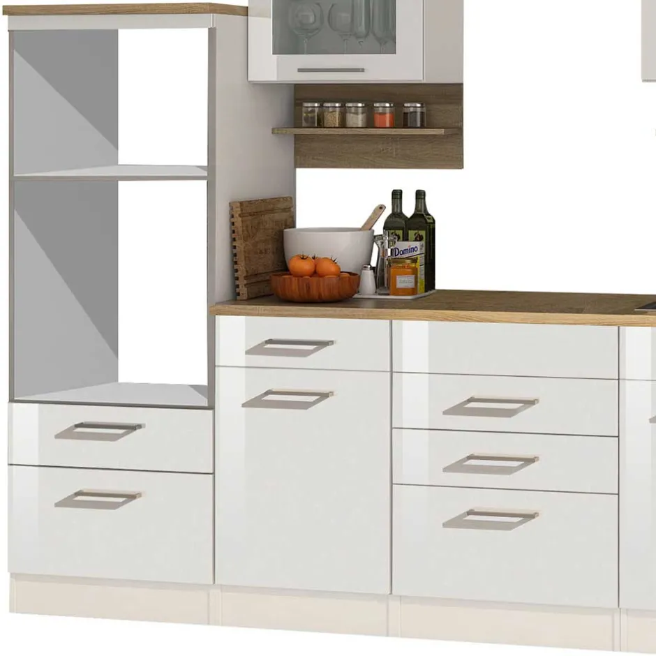 Wohnen Topp Leerblock Küche in Weiß - Cuneo I (zehnteilig)