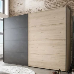 Wohnen Topp Schlafzimmerschrank mit zwei Schwebetüren - Licruva