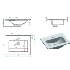 Wohnen Topp Waschtisch mit Becken zum Aufhängen - Lemnas