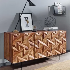 Türen-Kommode aus Sheesham Massivholz - Akke^Wohnen Best