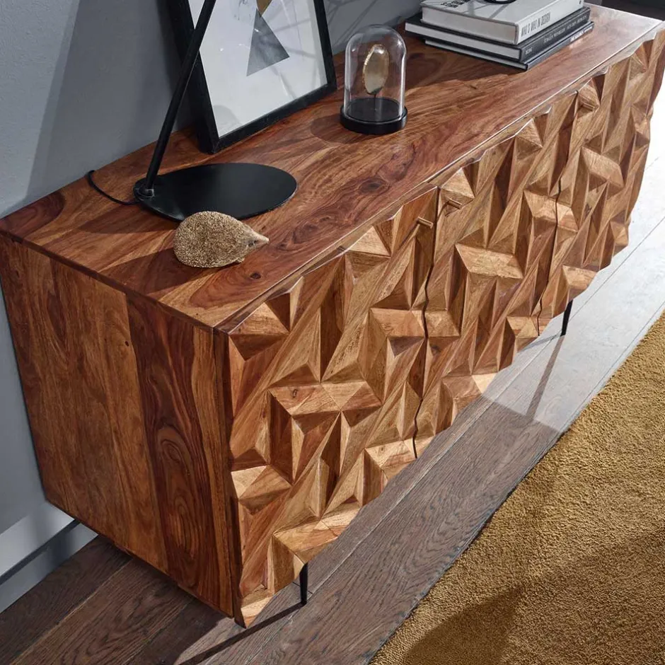 Türen-Kommode aus Sheesham Massivholz - Akke^Wohnen Best